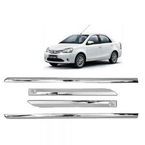 Door Side Beading For Etios - Silver 